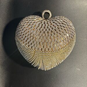 Miss Elaine Gold and Silver Heart Clutch
